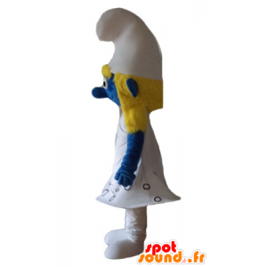 Smurfette maskotti, kuuluisa sarjakuva Smurffit - MASFR23648 - Mascottes Les Schtroumpf