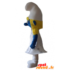 Smurfette maskotti, kuuluisa sarjakuva Smurffit - MASFR23648 - Mascottes Les Schtroumpf