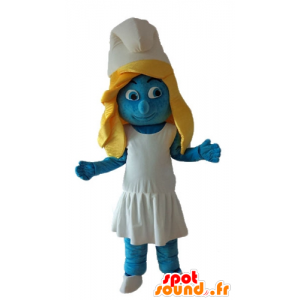 Smurfette maskotti, kuuluisa sarjakuva Smurffit - MASFR23649 - Mascottes Les Schtroumpf