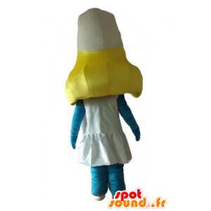 Smurfette maskot, den berømte tegneserie Smurfene - MASFR23649 - Mascottes Les Schtroumpf