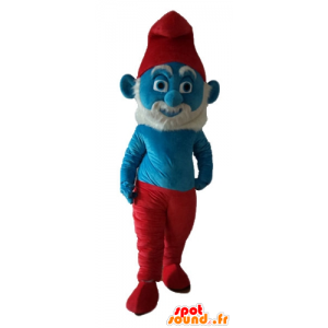 Mascot van Papa Smurf, beroemde stripfiguur - MASFR23650 - Mascottes Les Schtroumpf