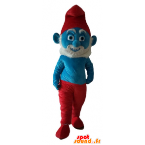 Mascot av Papa Smurf, berømt tegneseriefigur - MASFR23650 - Mascottes Les Schtroumpf