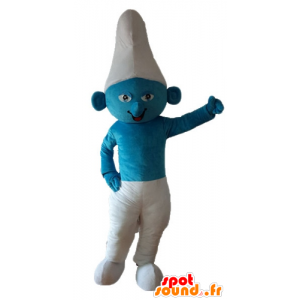 Mascotte de Schtroumpf, personnage bleu et blanc de BD - MASFR23651 - Mascottes Les Schtroumpf