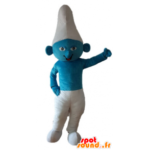 Smurf Maskottchen, blau und weiß-Cartoon-Charakter - MASFR23651 - Maskottchen der Schlumpf