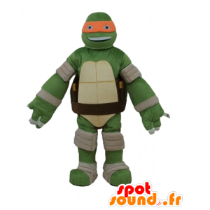 Mascot Michelangelo, den berømte orange skildpadde i Ninja
