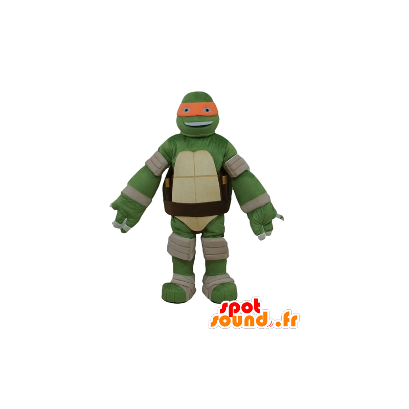 Mascot Michelangelo, the famous orange turtle ninja Turtles - MASFR23661 - Mascots famous characters