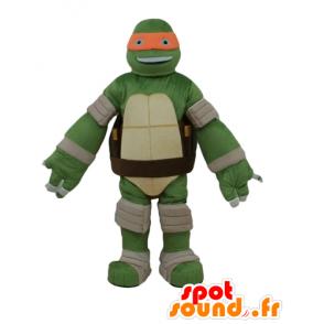 Mascot Michelangelo, the famous orange turtle ninja Turtles - MASFR23661 - Mascots famous characters