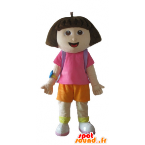 Mascotte de Dora l'exploratrice, célèbre fille de dessin animé - MASFR23666 - Mascottes Dora et Diego