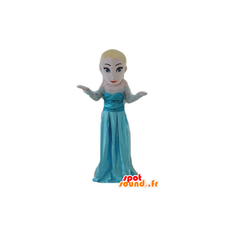 Mascotte de fille blonde, de princesse, en robe bleue - MASFR23668 - Mascottes Garçons et Filles