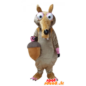 Mascot Scrat, de beroemde eekhoorn uit de ijstijd - MASFR23678 - Celebrities Mascottes