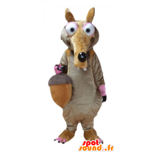 Mascot Scrat, dem berühmten Eichhörnchen aus der Eiszeit - MASFR23678 - Maskottchen berühmte Persönlichkeiten