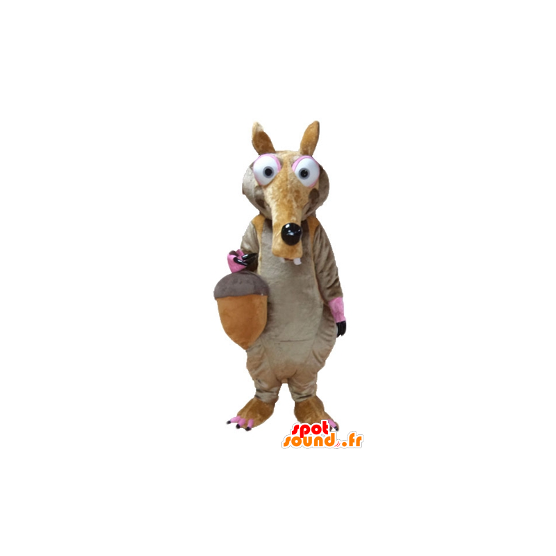 Mascot Scrat, de beroemde eekhoorn uit de ijstijd - MASFR23678 - Celebrities Mascottes