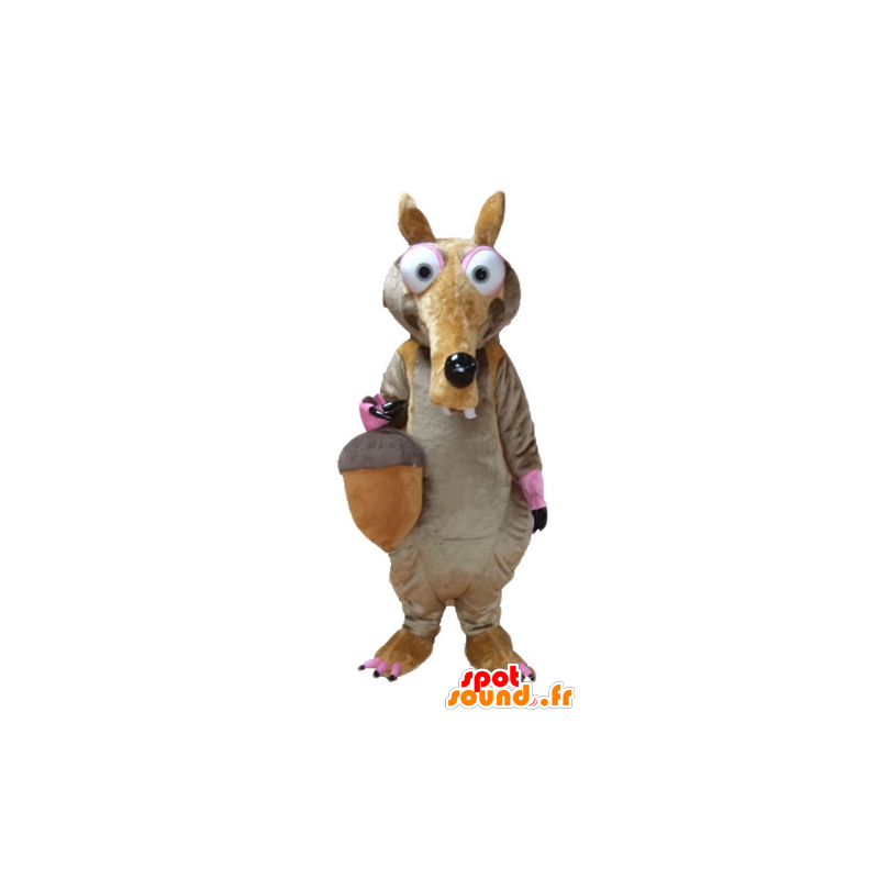 Mascot Scrat, la famosa ardilla de la Edad de Hielo - MASFR23678 - Personajes famosos de mascotas