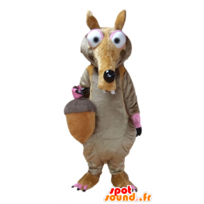 Mascot Scrat, de beroemde eekhoorn uit de ijstijd - MASFR23678 - Celebrities Mascottes