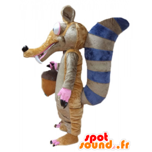 Maskot af Scrat, berømt egern fra istiden - Spotsound maskot