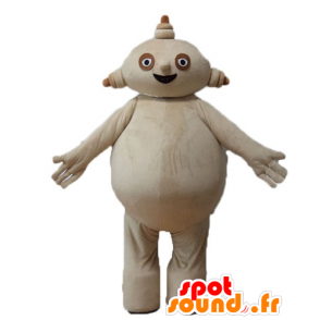 Mascotte große beige Mann, plump und lächelnd - MASFR23679 - Maskottchen nicht klassifizierte