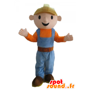 Maskot pracovník, údržbář s barevnými oblečení - MASFR23682 - lidské Maskoti