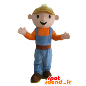 Maskot pracovník, údržbář s barevnými oblečení - MASFR23682 - lidské Maskoti