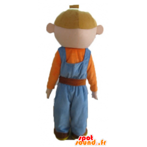 Maskot pracovník, údržbář s barevnými oblečení - MASFR23682 - lidské Maskoti