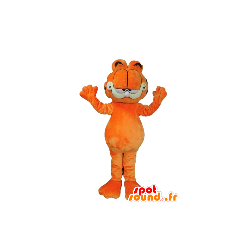 Garfield μασκότ, διάσημη πορτοκαλί γάτα κινούμενων σχεδίων - Μασκότ Γκάρφιλντ - MASFR23683 - SpotSound.fr