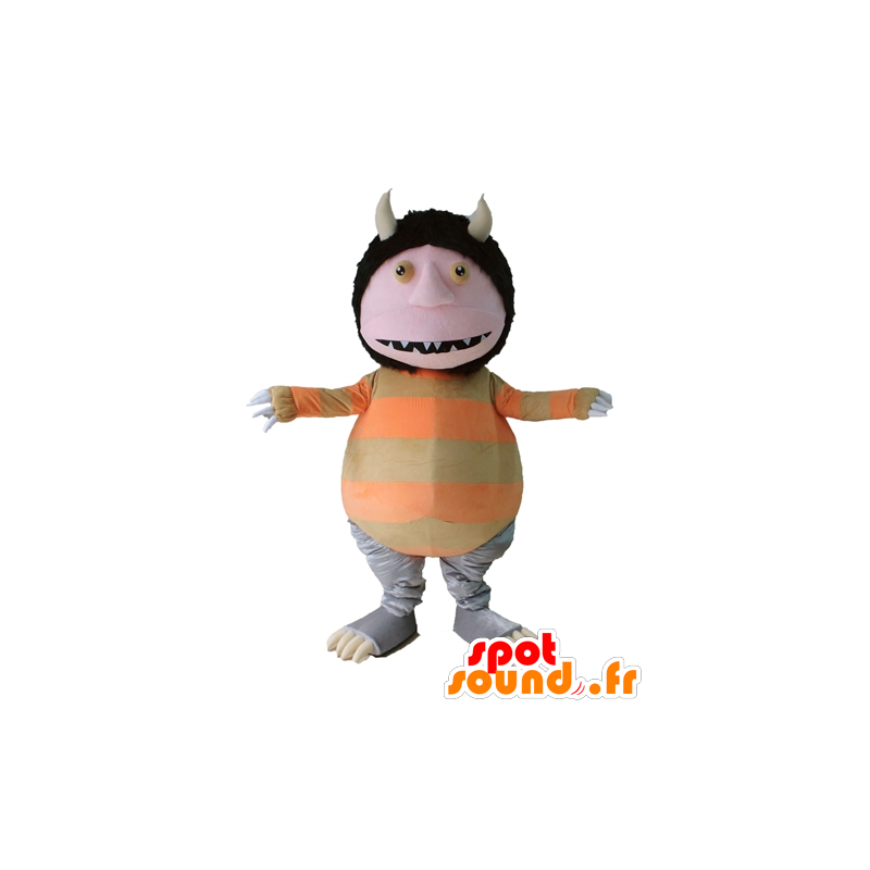 Mascot gnome, goblin, vreemd wezen ave hoorns - MASFR23684 - uitgestorven dieren Mascottes