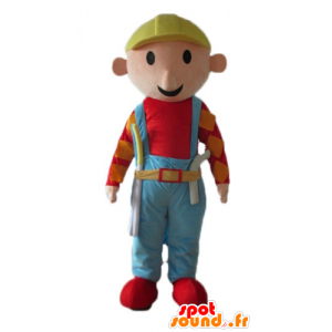 Maskot pracovník, údržbář, usmíval se a žoviální - MASFR23685 - lidské Maskoti