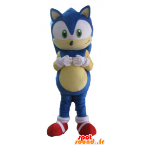 Mascot Sonic, the famous blue hedgehog video game - MASFR23688 - Mascots famous characters