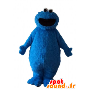 Elmo maskot, hårete monster, blå dukketeater - MASFR23691 - Maskoter en Sesame Street Elmo
