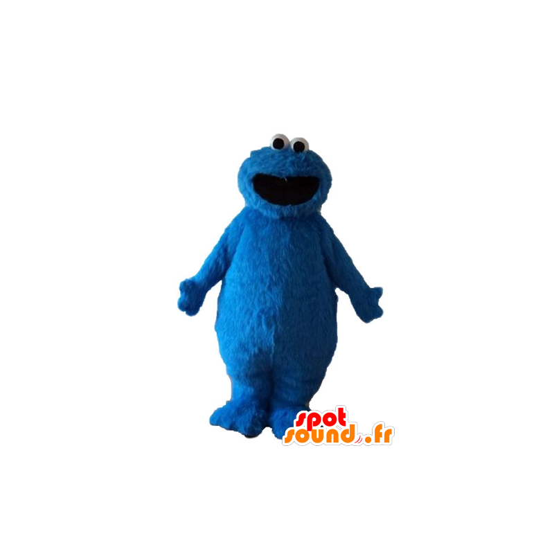 Mascotte d'Elmo, de monstre poilu, de marionnette bleue - MASFR23691 - Mascottes 1 rue sesame Elmo