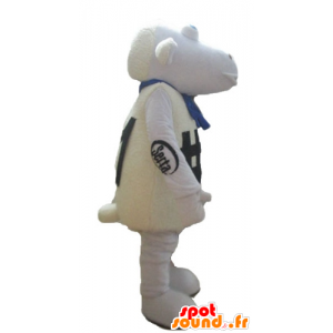 Big weiße Schafe Maskottchen, sehr lustig und originell - MASFR23693 - Maskottchen berühmte Persönlichkeiten