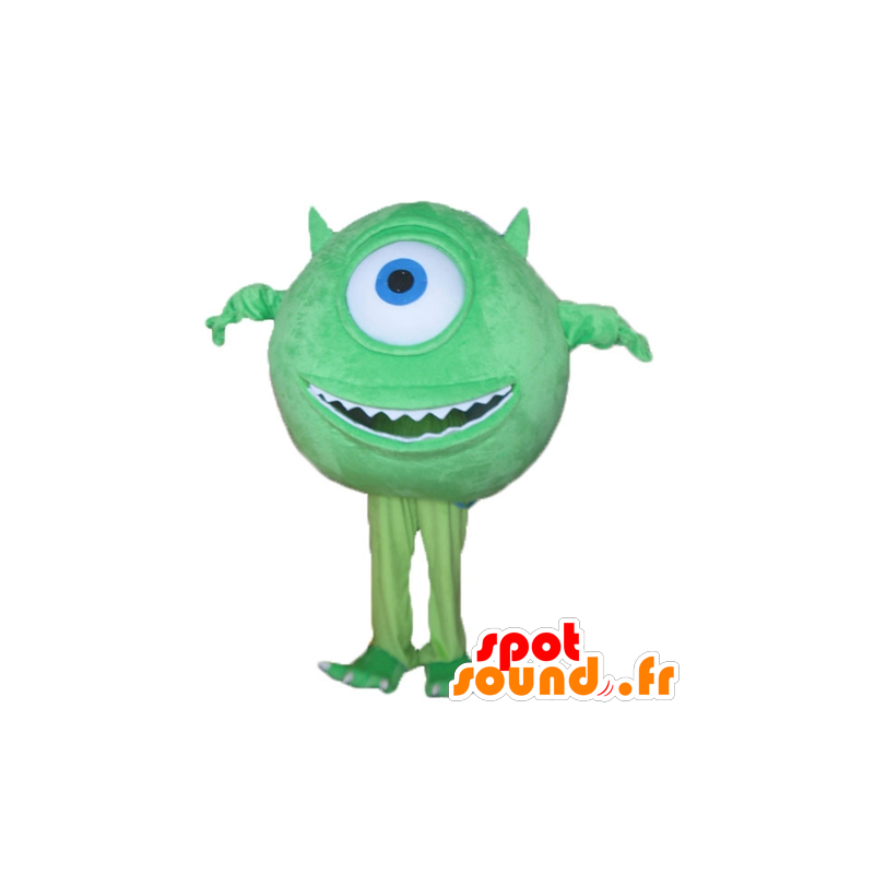 Mascot Mike Wazowski beroemde personage uit Monsters en Co. - MASFR23696 - Monster & Cie Mascottes