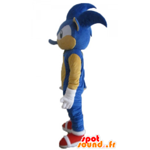 Μασκότ Sonic, το διάσημο μπλε σκαντζόχοιρος τηλεοπτικό παιχνίδι - MASFR23697 - διασημότητες Μασκότ