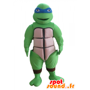 Leonardo mascot, famous ninja turtle, blue headband - MASFR23698 - Mascots famous characters