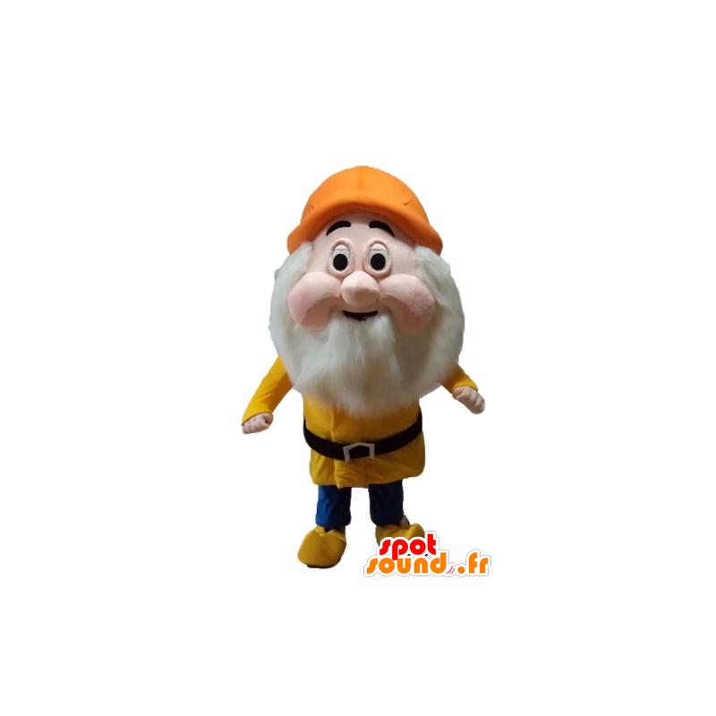 Mascot bearded dwarf of Snow White cartoon drawing - MASFR23704 - Mascots seven dwarves