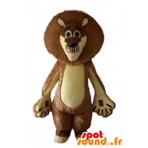 Alex mascot, lion famous cartoon Madagascar - MASFR23706 - Mascots famous characters