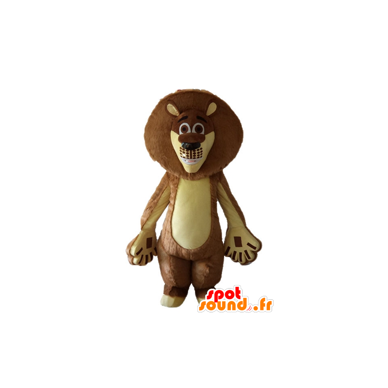 Alex mascot, lion famous cartoon Madagascar - MASFR23706 - Mascots famous characters