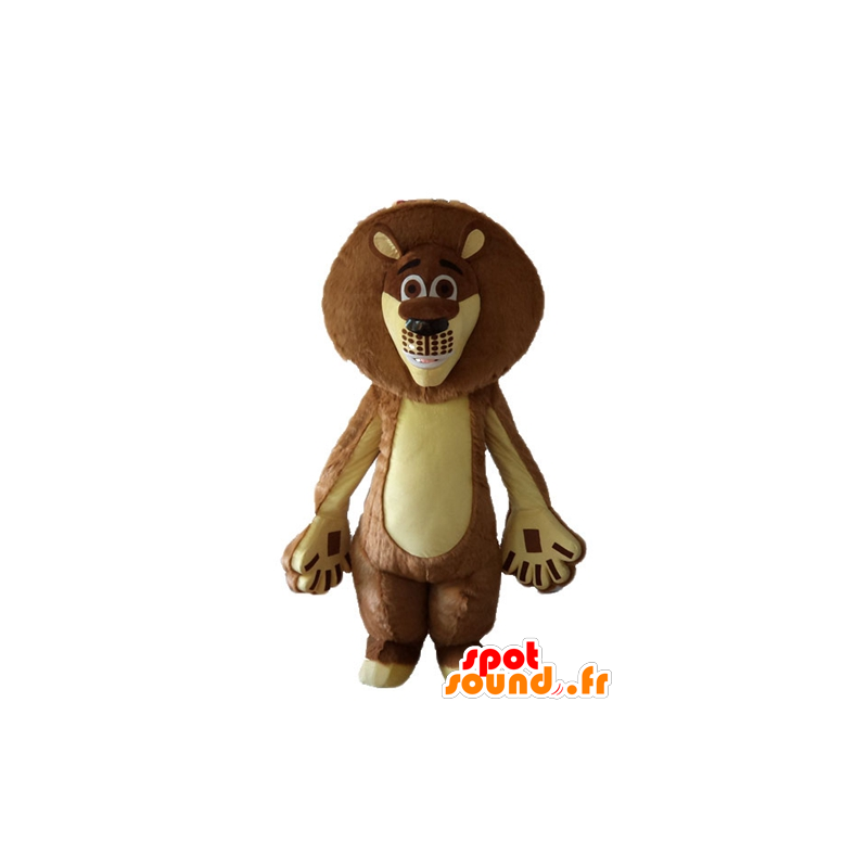 Alex mascotte, leone famoso cartone animato Madagascar - MASFR23706 - Famosi personaggi mascotte