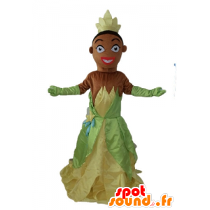 Maskottprinsessa Tiana, prinsessan och grodan - Spotsound maskot