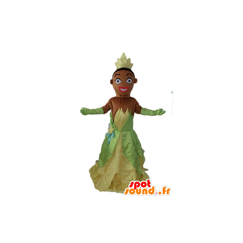 Maskottprinsessa Tiana, prinsessan och grodan - Spotsound maskot Maskottprinsessa Tiana, prinsessan och grodan - Spotsound maskot