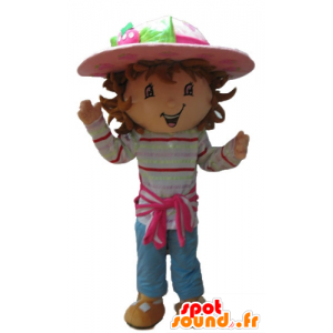 Charlotte mascotte cartoon Strawberry karakter - MASFR23713 - Celebrities Mascottes