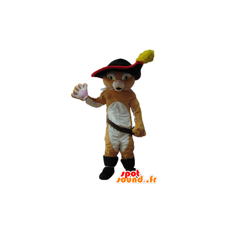 Mascotte du chat botté, célèbre personnage de Charles Perrault  - MASFR23717 - Mascottes Personnages célèbres
