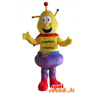 Yellow Mascot alien, kapitein Cosmo - MASFR23720 - Niet-ingedeelde Mascottes