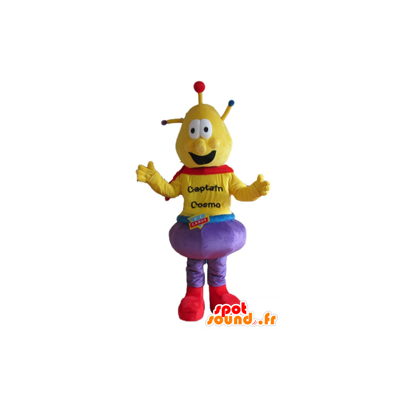 Yellow Mascot alien, kapitein Cosmo - MASFR23720 - Niet-ingedeelde Mascottes