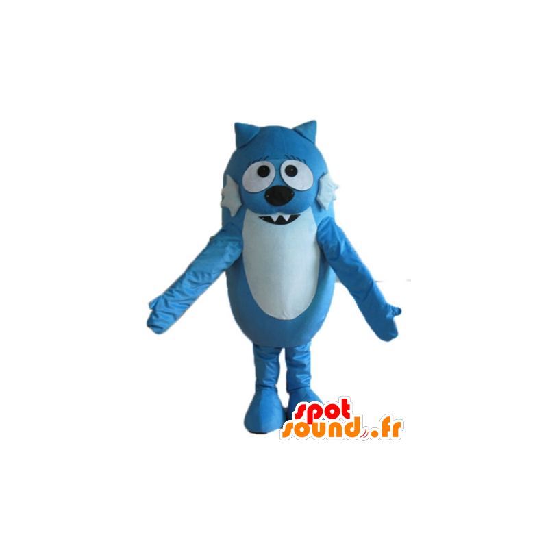 Cat Maskottchen, blauer hund, bicolor - MASFR23721 - Hund-Maskottchen