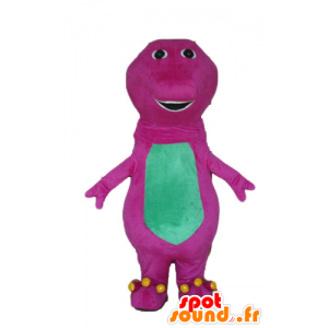 Groothandel Mascot roze en groene dinosaurus, reus - MASFR23727 - Dinosaur Mascot