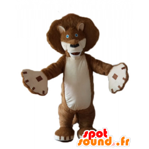 Alex mascot, lion famous cartoon Madagascar - MASFR23731 - Mascots famous characters