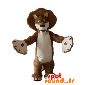 Alex mascot, lion famous cartoon Madagascar - MASFR23731 - Mascots famous characters