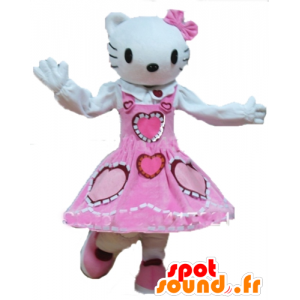 Mascot Hello Kitty, kuuluisa valkoinen kissa sarjakuva - MASFR23738 - Hello Kitty Maskotteja