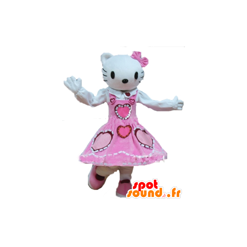 Mascot Hello Kitty, de beroemde witte kat cartoon - MASFR23738 - Hello Kitty Mascottes