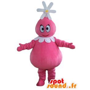 Mascotte de Barbabelle, célèbre personnage rose de Barbapapa - MASFR23748 - Mascottes Personnages célèbres